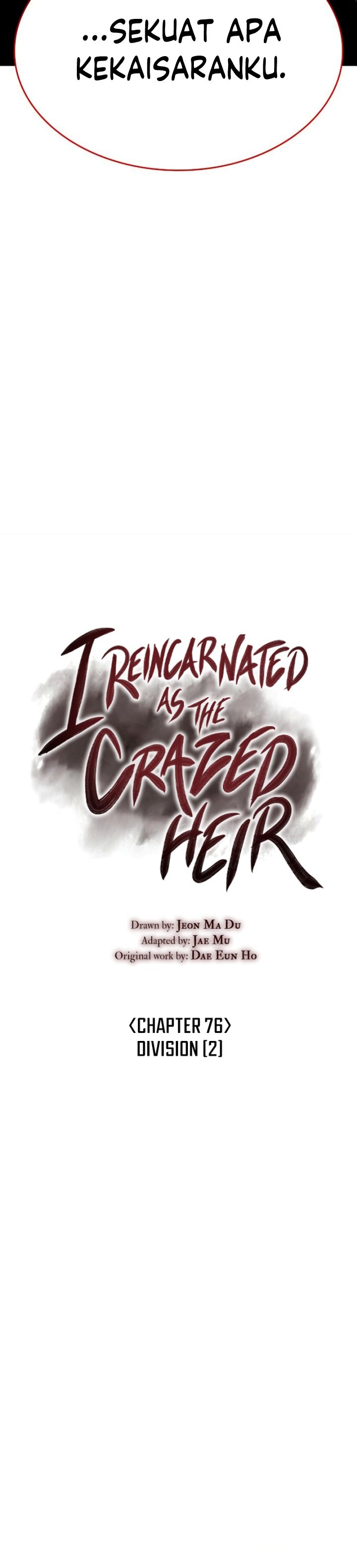 I Reincarnated As The Crazed Heir Chapter 76 - 489