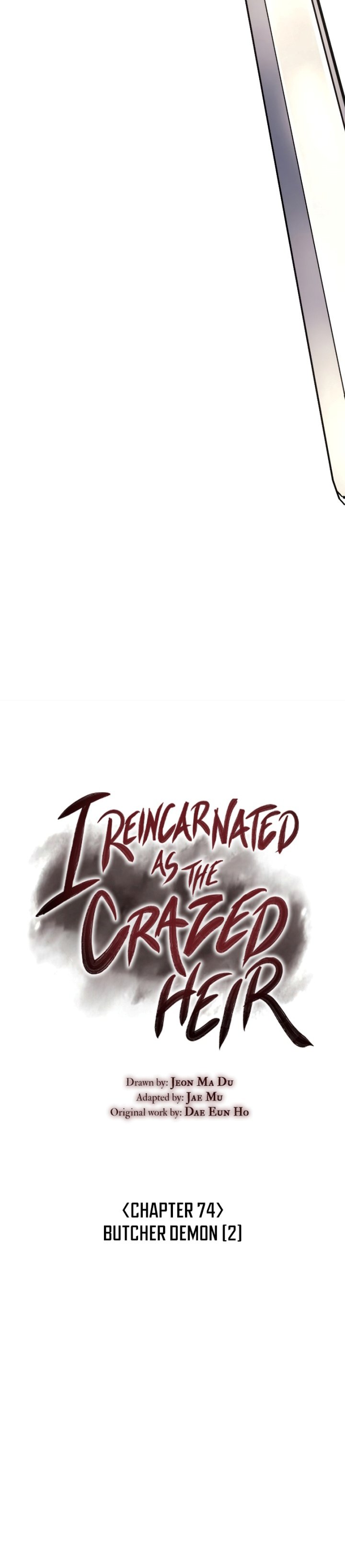 I Reincarnated As The Crazed Heir Chapter 74 - 457