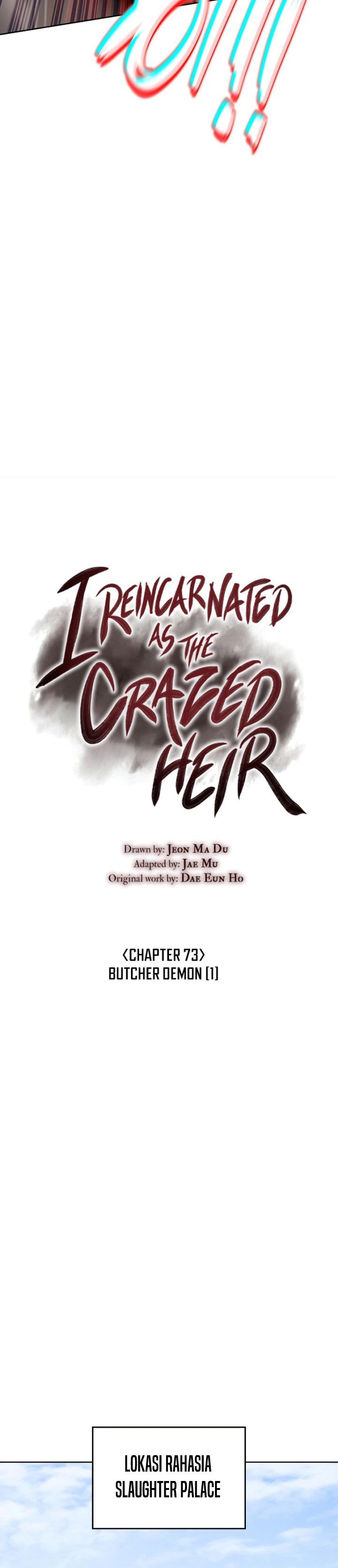I Reincarnated As The Crazed Heir Chapter 73 - 419